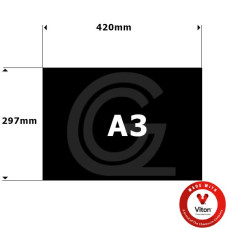 FKM/Viton-Gummiplatten 0,5 mm stark | 420 mm lang | 297 mm breit | Standard A3-Format